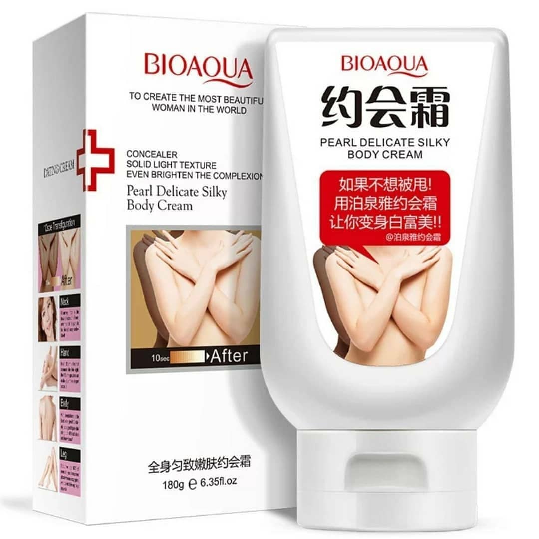 کرم سفید کننده بدن و صورت مروارید بیوآکوا BIOAQUA با معرفی دقیق ویژگی‌ها و کاربرد در گروه سفید کننده