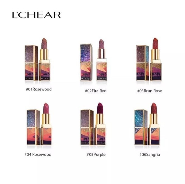 پالت رژلب گلیتری LCHEAR؛ گزینه‌ای مناسب برای تکمیل روتین زیبایی در گروه رژ