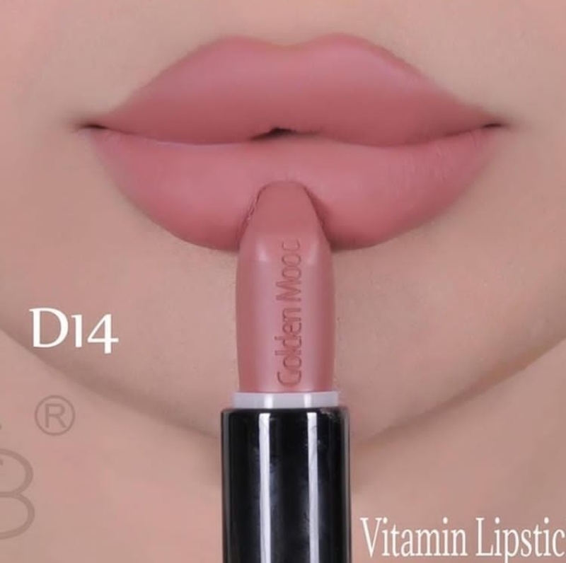 رژلب جامد گلدن مود Golden Mood با تمرکز بر استفاده آسان و نتیجه طبیعی در گروه رژ؛ نمای شماره 22