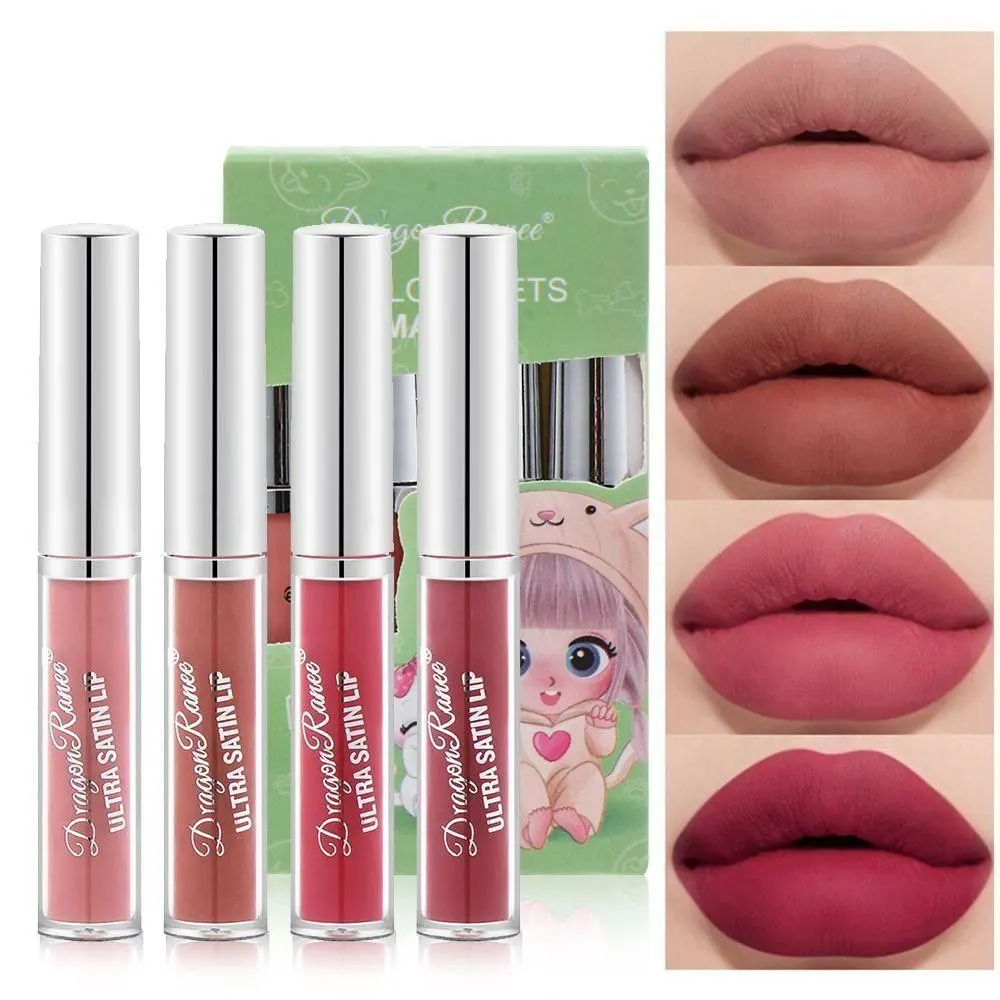 رژ لب مایع ۴ تیکه فانتزی Dragon Rene Ultra Satin Lip؛ انتخاب کاربردی برای روتین روزانه در گروه رژ؛ نمای شماره 4