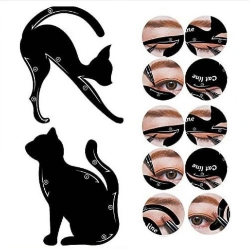 پک دوتایی شابلون سایه چشم گربه ای Cat line؛ گزینه‌ای مناسب برای تکمیل روتین زیبایی در گروه محصول زیبایی؛ نمای شماره 2