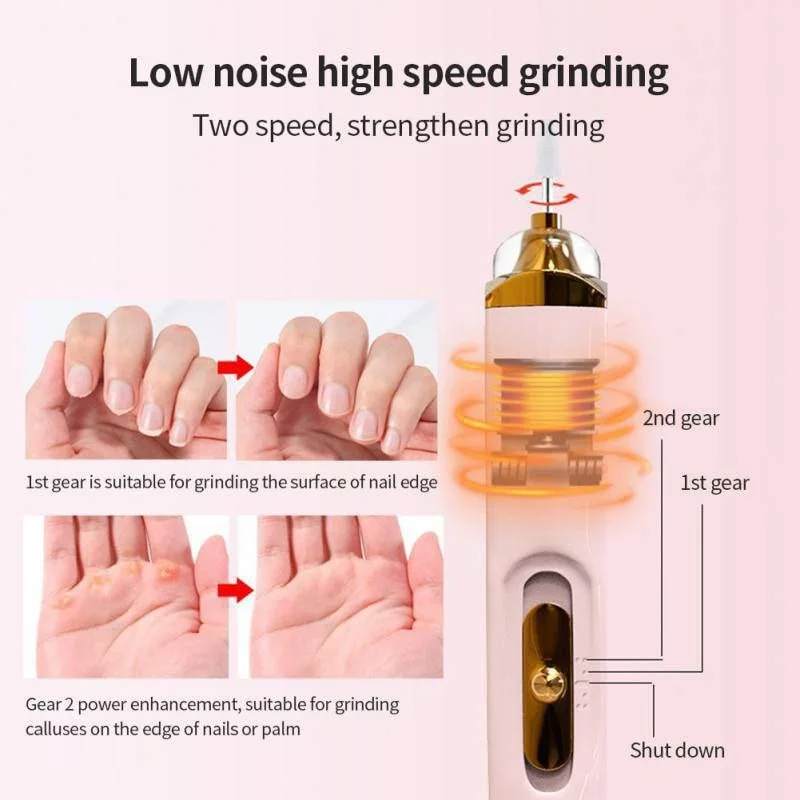 سوهان مانیکور شارژی ناخن SALON NAILS دارای چراغ LED با معرفی دقیق ویژگی‌ها و کاربرد در گروه محصول زیبایی؛ نمای شماره 2