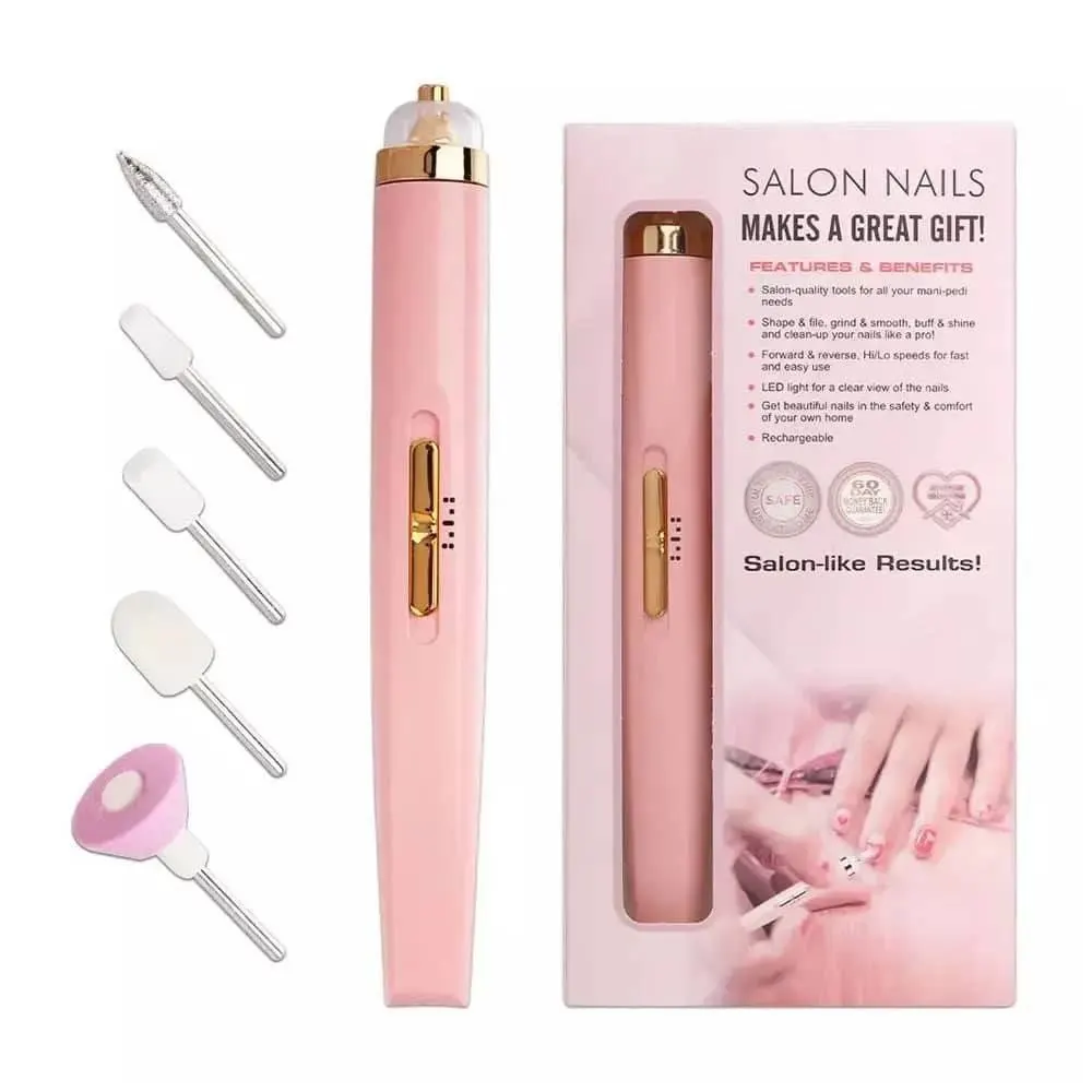 سوهان مانیکور شارژی ناخن SALON NAILS دارای چراغ LED با معرفی دقیق ویژگی‌ها و کاربرد در گروه محصول زیبایی؛ نمای شماره 4
