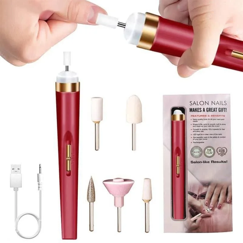 سوهان مانیکور شارژی ناخن SALON NAILS دارای چراغ LED با معرفی دقیق ویژگی‌ها و کاربرد در گروه محصول زیبایی؛ نمای شماره 5