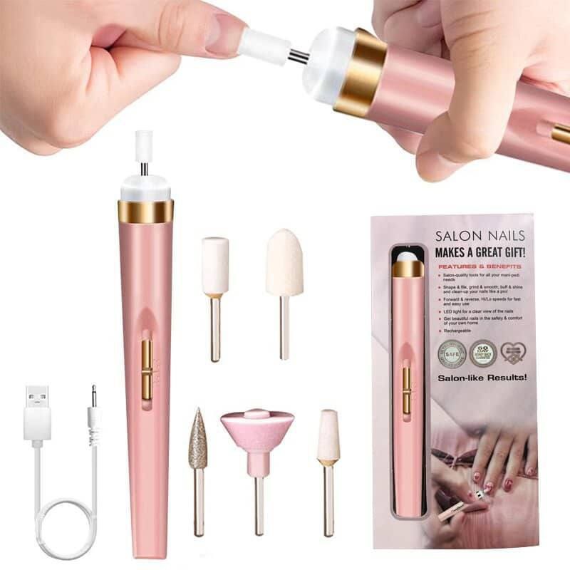 سوهان مانیکور شارژی ناخن SALON NAILS دارای چراغ LED با معرفی دقیق ویژگی‌ها و کاربرد در گروه محصول زیبایی؛ نمای شماره 8