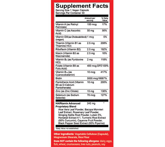 قرص های ویتامین هیرتامین 30 عددی Hairtamin Advanced Formula Vitamins؛ گزینه‌ای مناسب برای تکمیل روتین زیبایی در گروه محصول زیبایی؛ نمای شماره 5