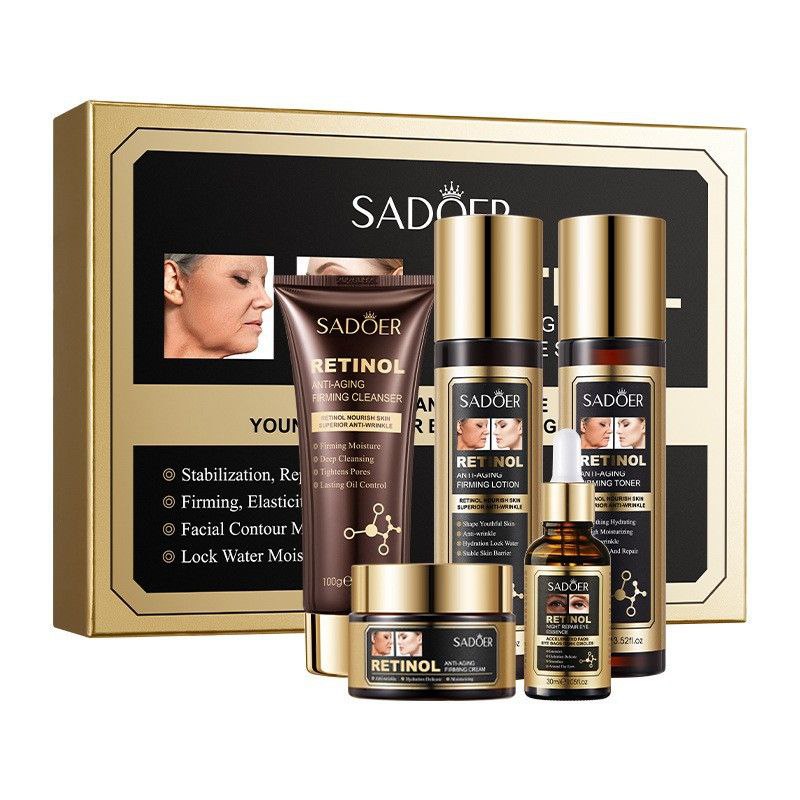 پکیج 5 تکه محصولات مراقبتی رتینول از برند سادور Sadoer؛ انتخاب کاربردی برای روتین روزانه در گروه آبرسان؛ نمای شماره 3