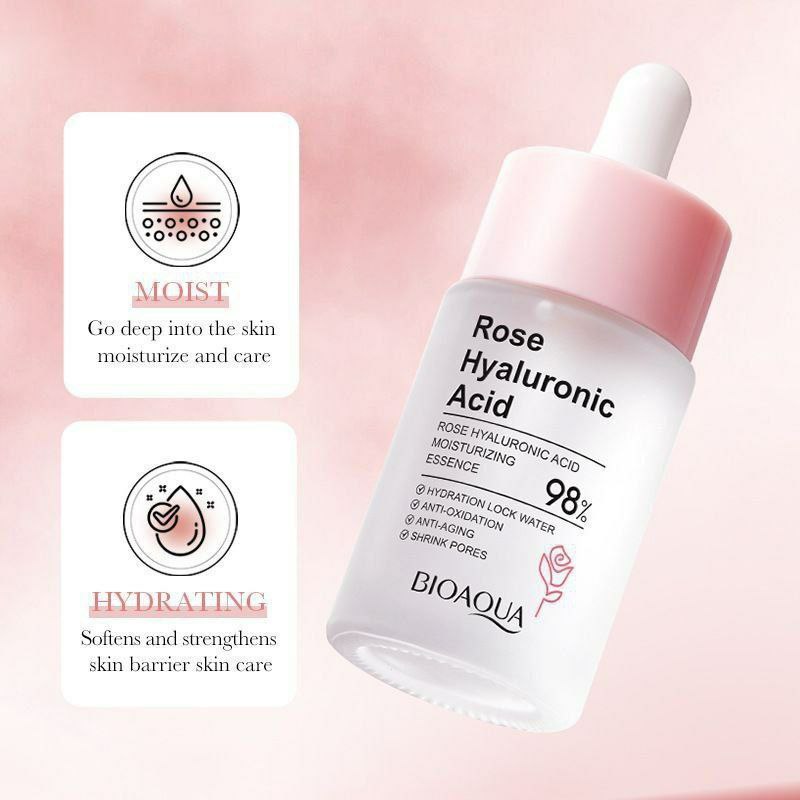 سرم کوچک کننده منافذ هیالورنیک اسید و گل رز بیوآکوا Bioaqua؛ انتخاب کاربردی برای روتین روزانه در گروه آبرسان؛ نمای شماره 3