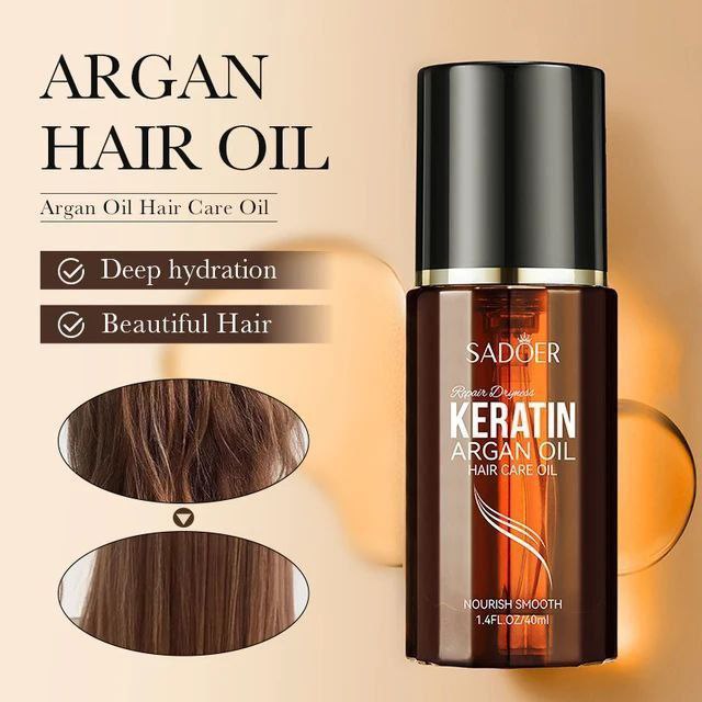 روغن آرگان و کراتین تقویت کننده مو از برند سادور Sadoer با تمرکز بر استفاده آسان و نتیجه طبیعی در گروه تقویت مو؛ نمای شماره 3
