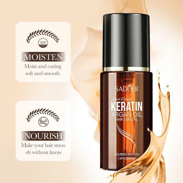 روغن آرگان و کراتین تقویت کننده مو از برند سادور Sadoer با تمرکز بر استفاده آسان و نتیجه طبیعی در گروه تقویت مو؛ نمای شماره 4